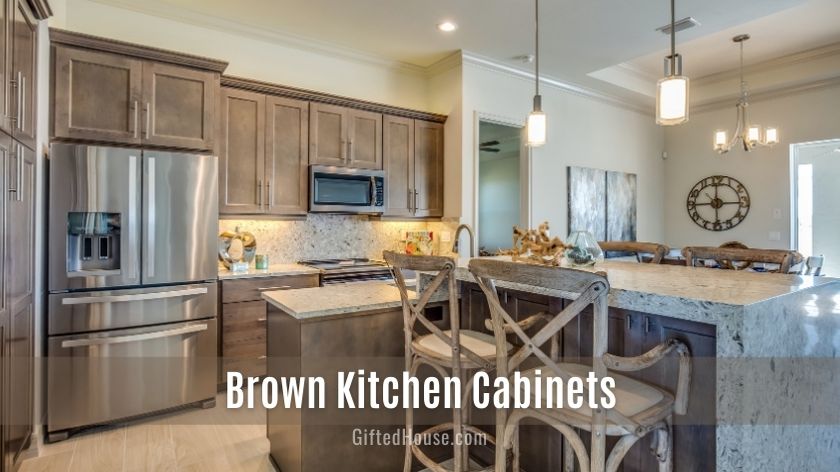Image: Brown Kitchen Cabinets