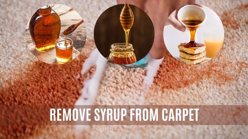 How to get syrup out of carpet